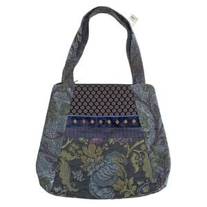 Mary Lynn O'Shea Handcrafted Tapestry Tote Bag Purse Large Floral Pattern Boho